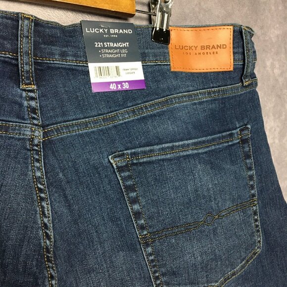 Lucky Brand Mens 221 Straight Fit Blue Jeans size 40x32 - Picture 5 of 14